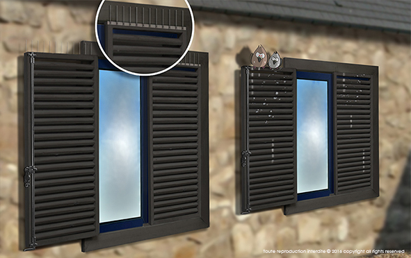 Anti-sparrows spike special shutters ECOPIC EV12
